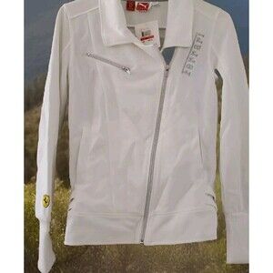 Puma Ferrari Vintage Track Jacket NWT Size XS White MSRP $90